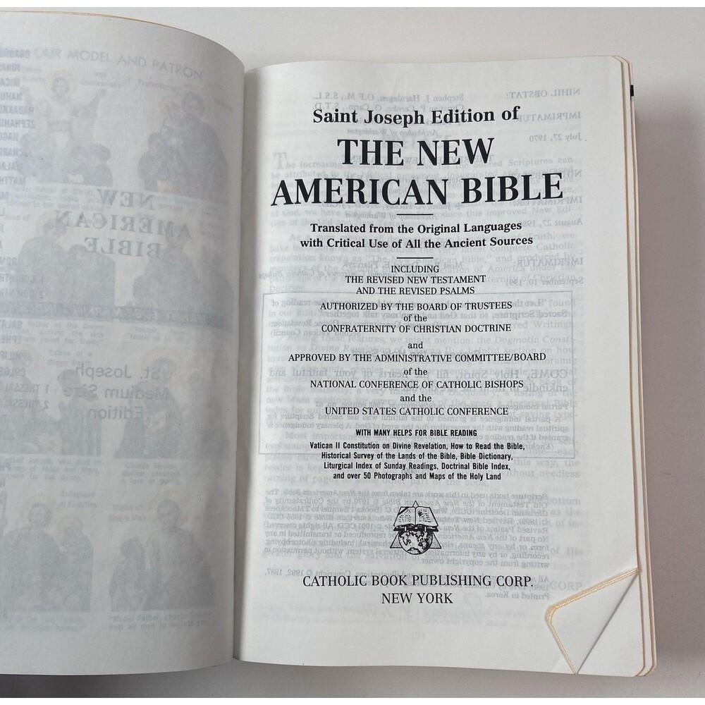 New American Bible Saint Joseph Ed Red + New Testament Translation Book Catholic - Picture 12 of 16